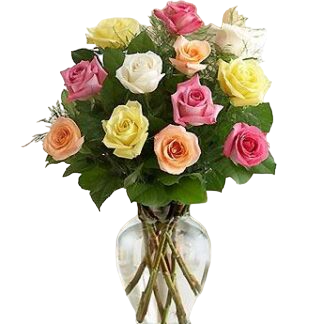 15 multi-colored roses | Flower Delivery Sevastopol