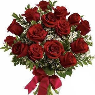 15 red roses with greenery | Flower Delivery Sevastopol